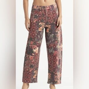 Jessica Simpson Women's Myrtle Barrel Leg Jeans - Patchwork NWT Size 8